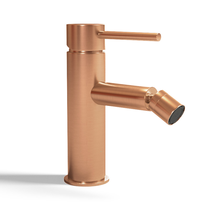 Robinet mitigeur bidet doré rose brossé, Châtelet III