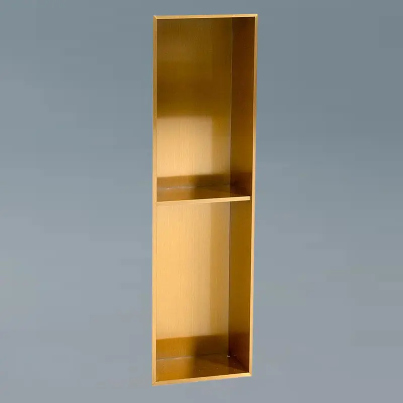 Niche murale avec étagère inox, 70,5x20,5 cm, doré brossé, Châtelet
