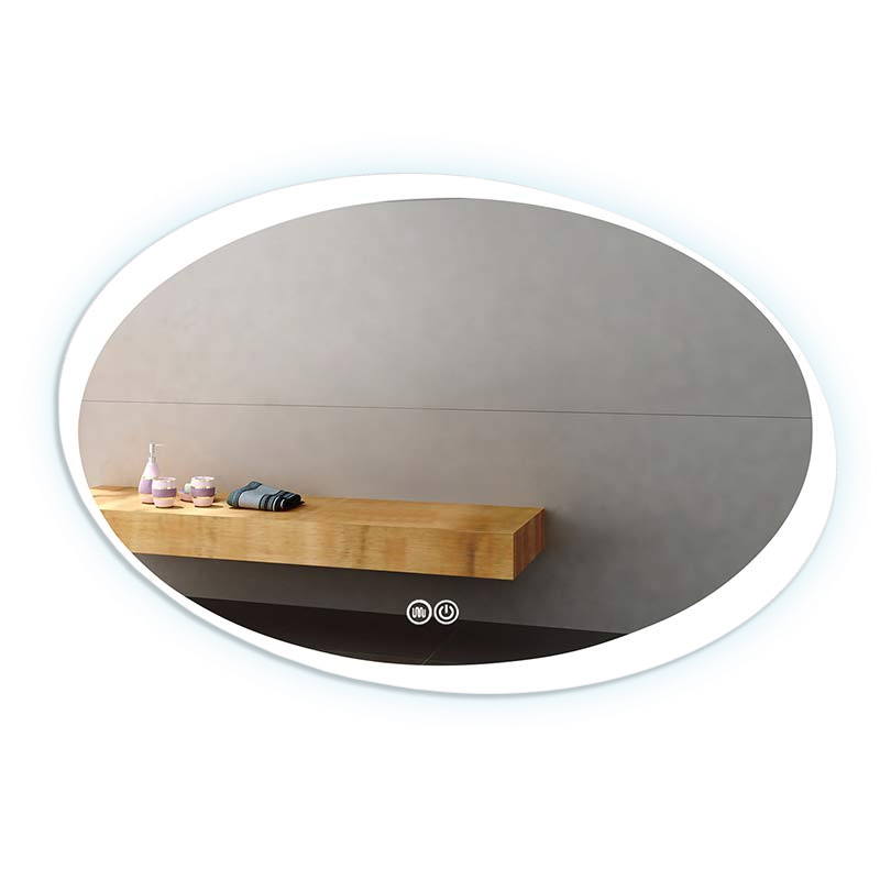 Miroir 100x70 cm éclairant LED ovale, Eclipse
