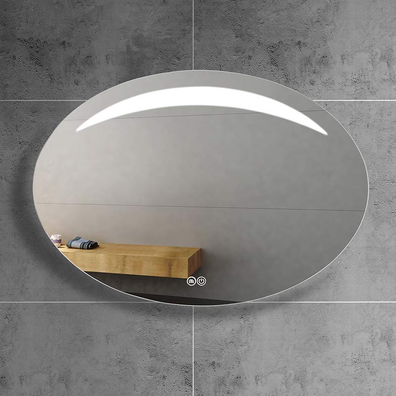Miroir lumineux LED demi-lune, 100x70 cm, Luna100