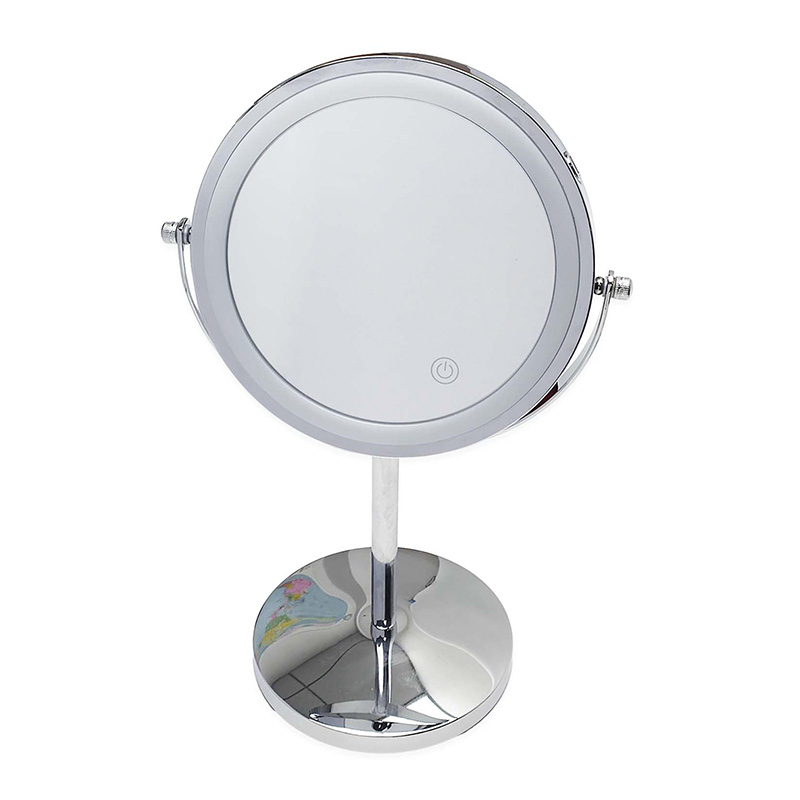 Miroir cosmétique grossissant  5X,  chrome, Elvire