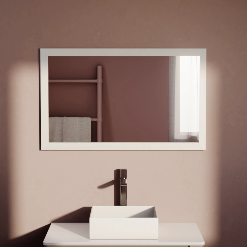Miroir minéral , 91x56 cm, matière composite minerale, Rectangulaire