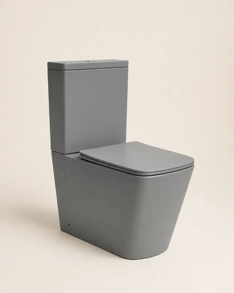 WC à poser, 64x38x83 cm, Gris clair mat, Flavio