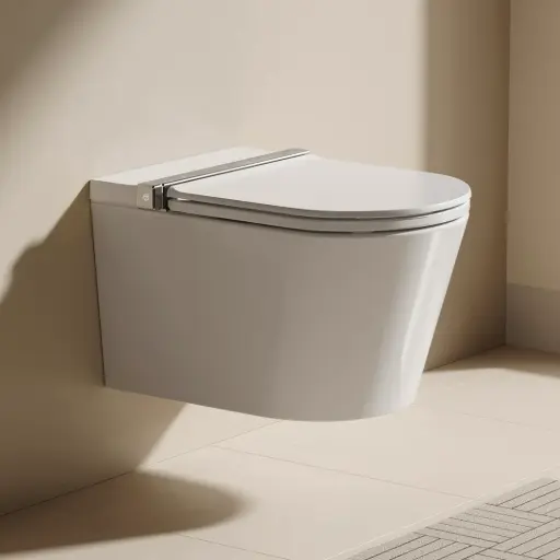 WC suspendu intelligent avec réservoir intégré + Bâti support, E-Flow