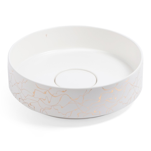 Vasque à poser, 44x13.8 cm, Porcelaine de Paris, Mat, Blanc précieux