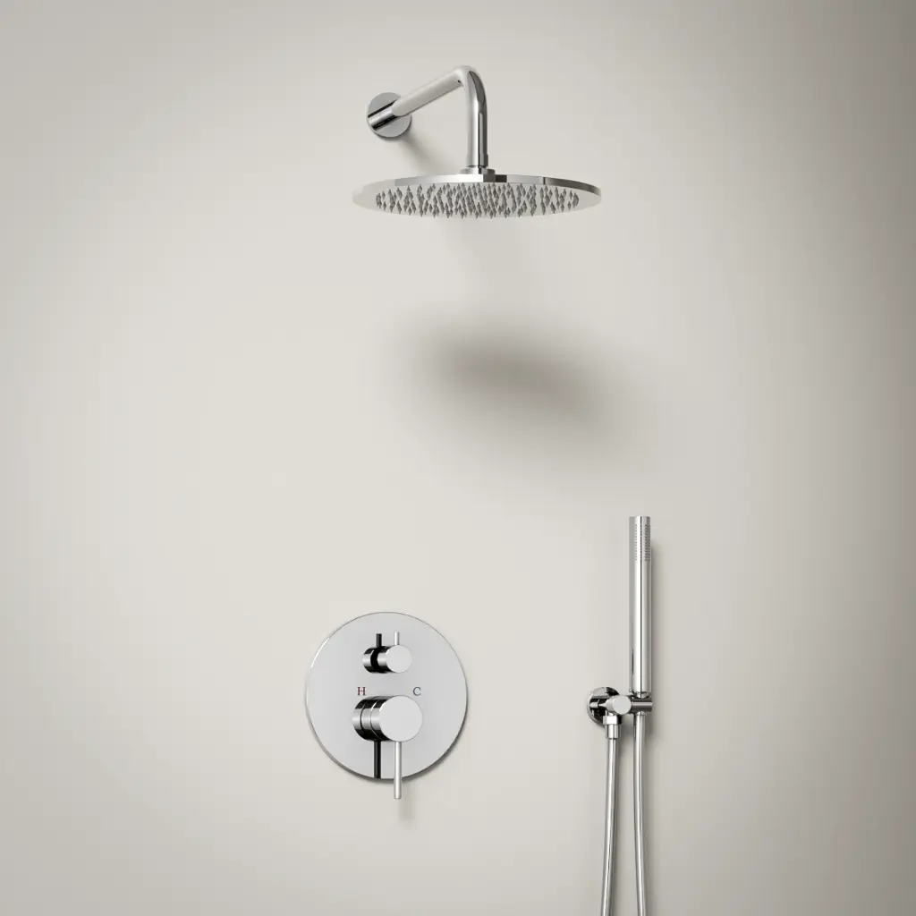 Composition mitigeur de douche encastrée chromé, Châtelet