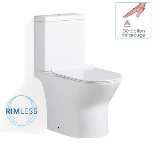 WC à poser avec mécanisme électronique, Jules