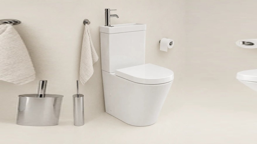WC à poser avec lave-mains intégré avec robinet mitigeur inclus, Integral 2