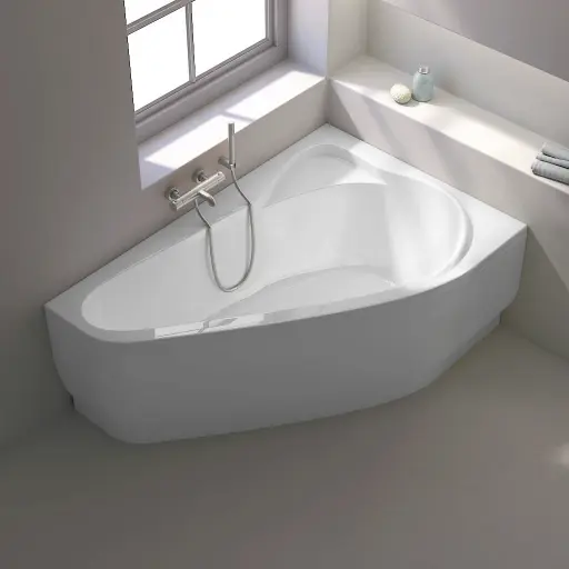 Baignoire d'angle asymétrique droite, 160 x 105 cm, Selena
