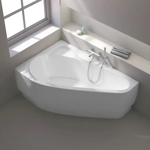 Baignoire d'angle asymétrique gauche, 160 x 105 cm, Selena