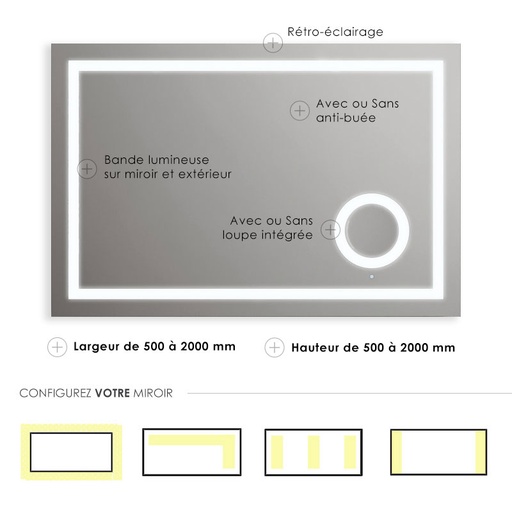 Miroir sur-mesure