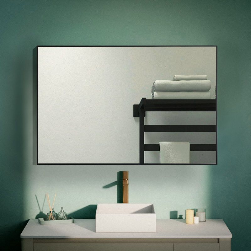 Miroir Rectangulaire 120X80, Noir mat, Châtelet
