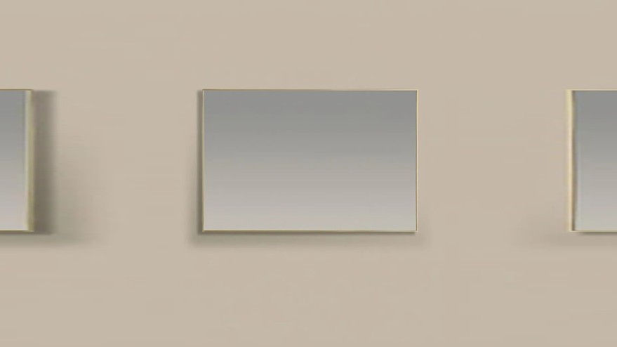 Miroir Rectangulaire 140X80, Doré brossé, Châtelet
