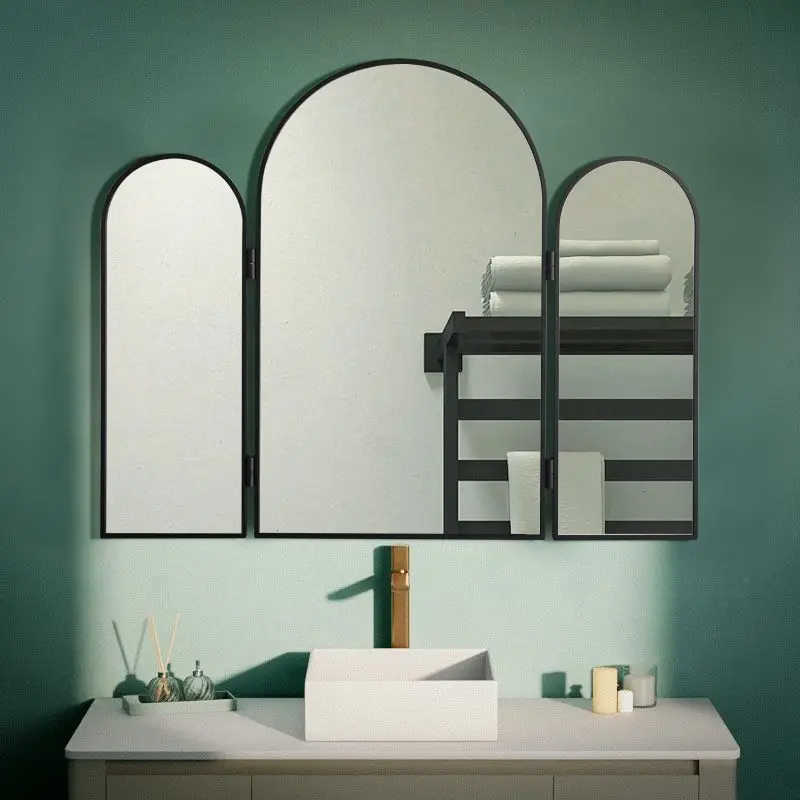 Miroir Triptyque 94X76 Noir mat, Châtelet 