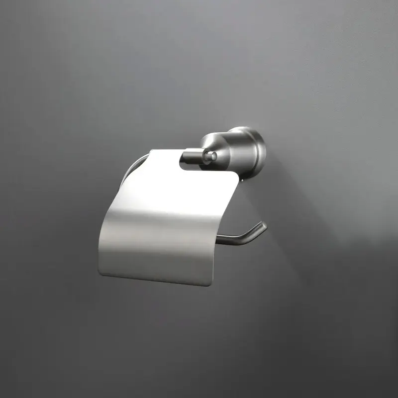 Porte Papier Couvercle Inox Brosse, Art Déco
