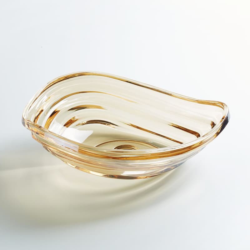 Vasque en verre à Poser 50x36x16cm Ambre , Venezia 
