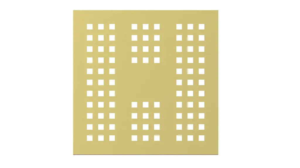 Grille pour receveur Nuance 13x13x0.2cm, PVD Doré brossé, Châtelet