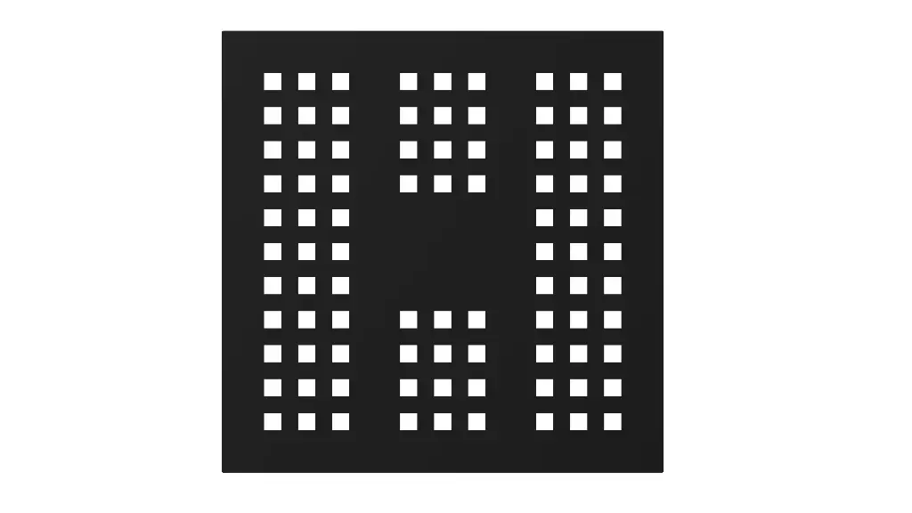 Grille pour receveur Nuance 13x13x0.2cm, PVD Black, Châtelet