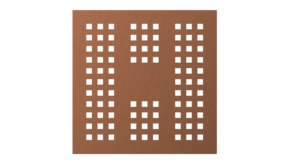 Grille pour receveur Nuance 13x13x0.2cm, PVD Doré rose, Châtelet
