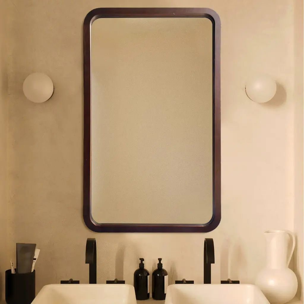 Miroir réversible 60x100cm, cadre Noyer, Yuna