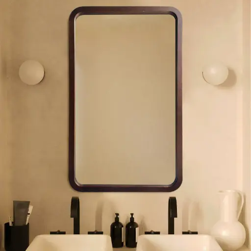 Miroir réversible 60x100cm, cadre Noyer, Yuna