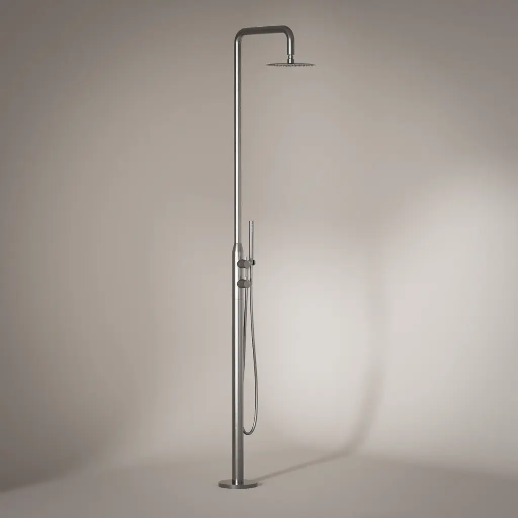 Colonne de Douche au sol Intérieur / Extérieur 316A, inox brossé, Châtelet