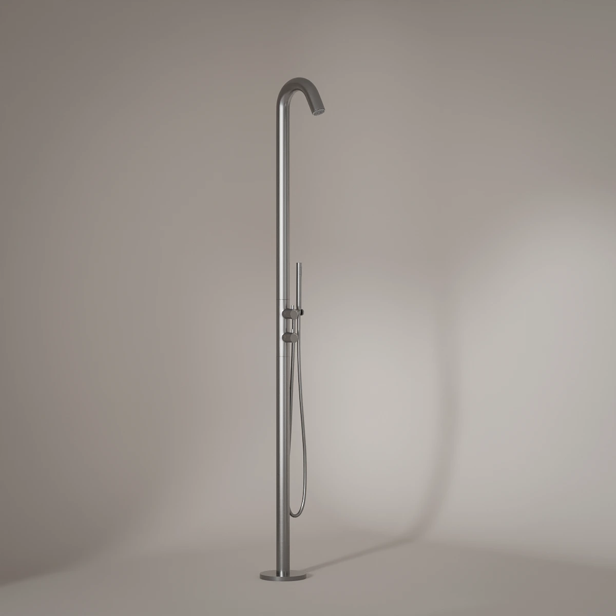 Colonne de douche au sol Intérieur / Extérieur Inox Brossé 316S, Châtelet