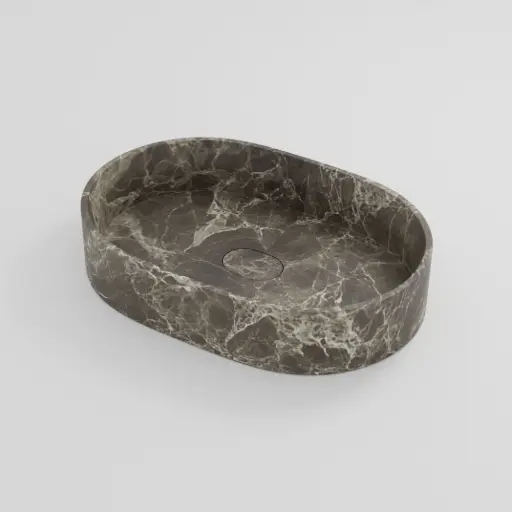 Vasque à poser oblongue 60x40x12 marbre véritable, Turkey grey