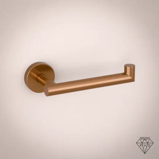 Porte rouleau, Doré Rose Mat, 17.6cm, Châtelet