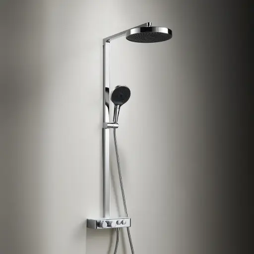 Colonne de douche avec mitigeur thermostatique, Chromé, Bruma