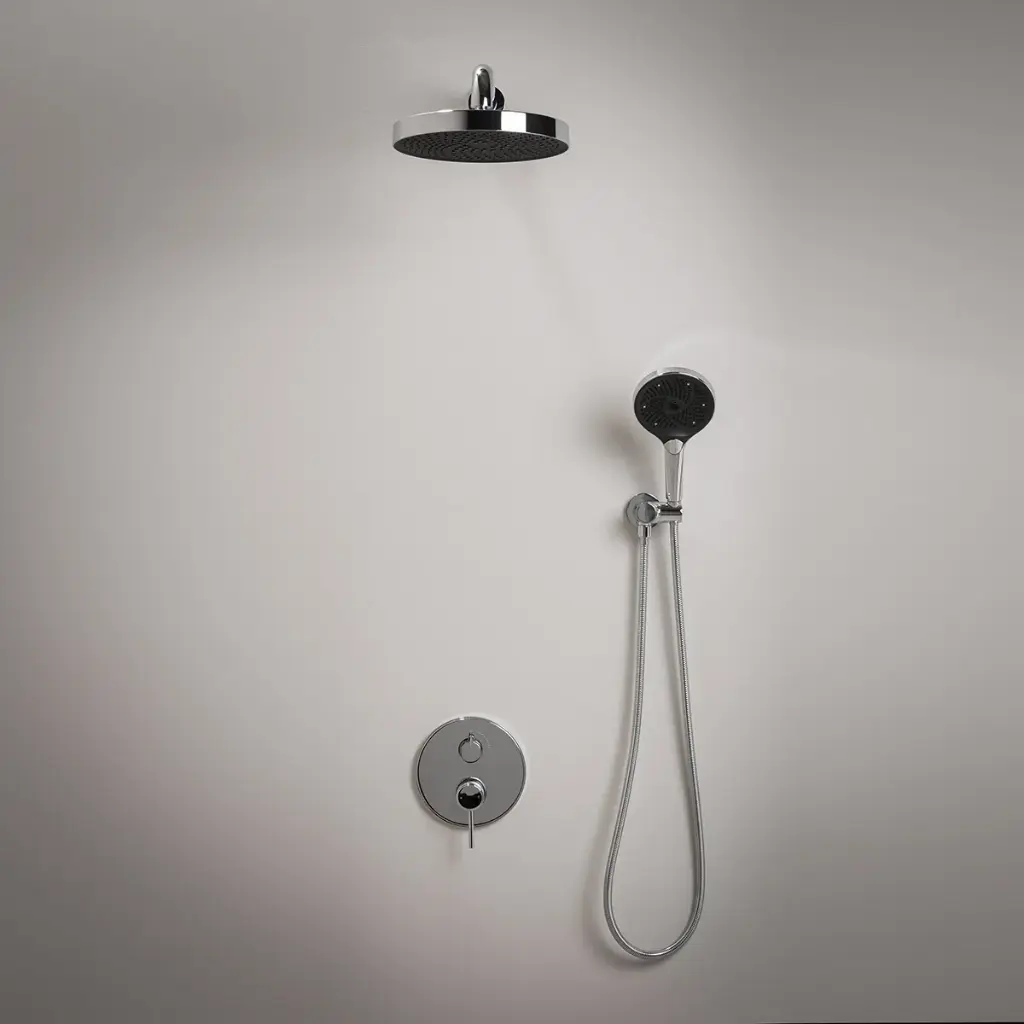 Composition mitigeur de douche encastrée, Chromé, Bruma
