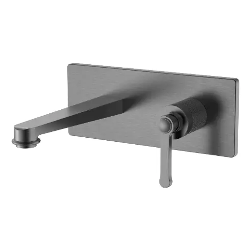 Mitigeur lavabo encastré, Gun métal, César
