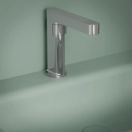 Mitigeur lavabo avec bec rotatif et extractible avec affichage digital par recharge, Chrome, Waterled
