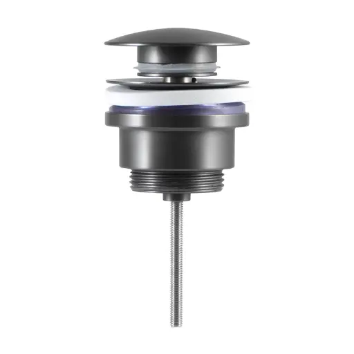 Bonde lavabo clic-clac ou fixe universelle en inox finition gun métal