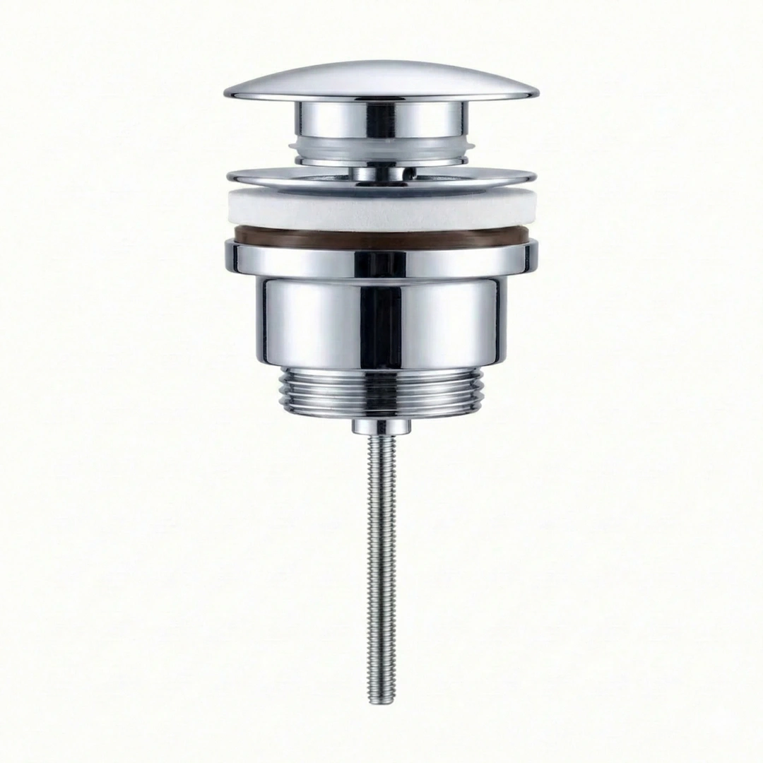 Bonde lavabo clic-clac ou fixe universelle en inox finition chrome