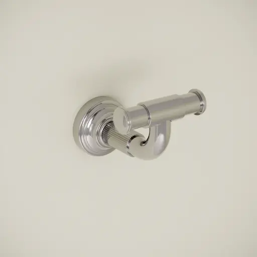 Patère cannelée, chrome, César 1         