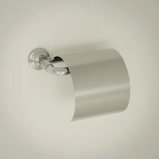 Porte papier couvercle cannelé, chrome, César 1           