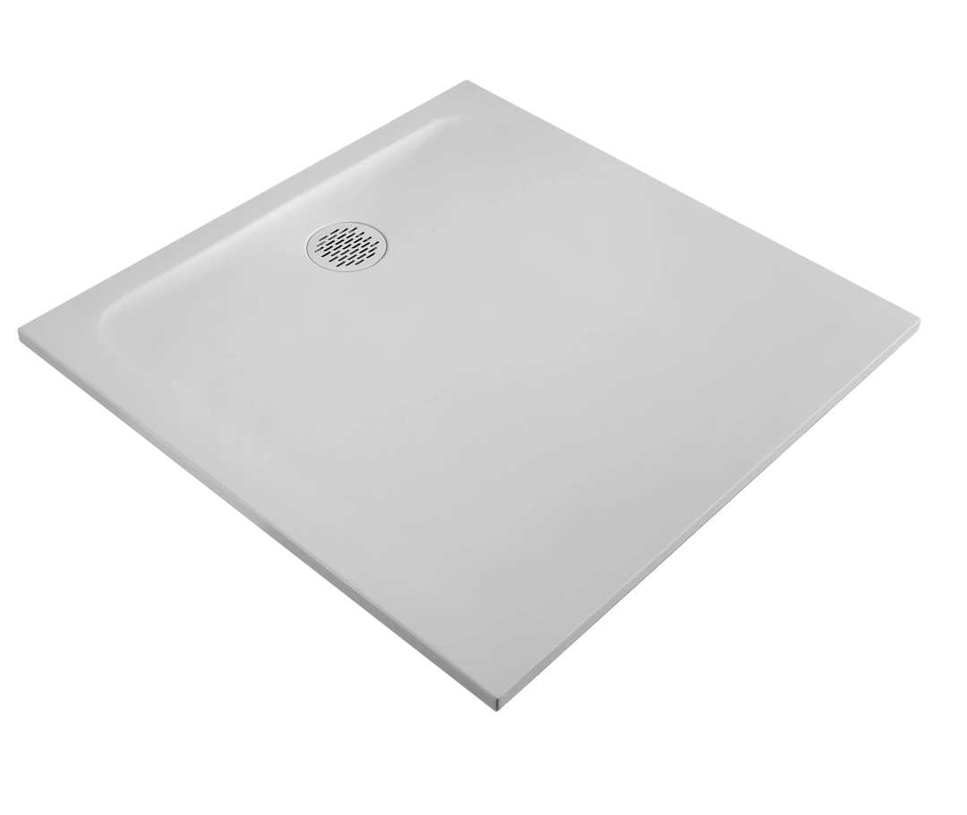 Receveur de douche résine minérale Gris 100x100cm - Cotton