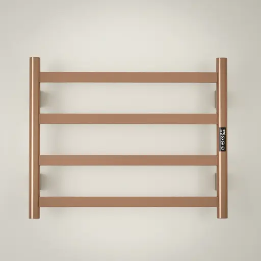 Sèche serviette 57.3x47.4x9.3cm, 90W, Doré rose brossé, Kalia  