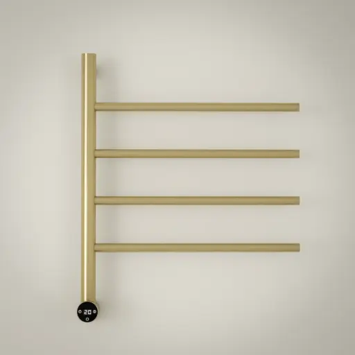 Sèche serviette 47.3x57x12cm, 75W, Doré brossé, Elios  