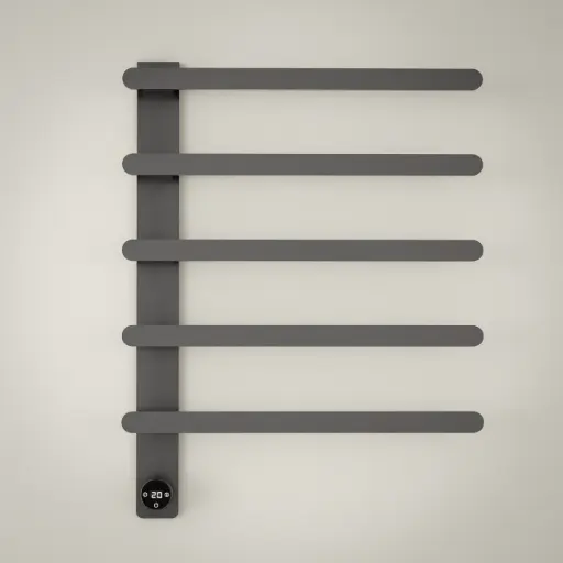 Sèche serviette 90W, Gun métal brossé, Solar   