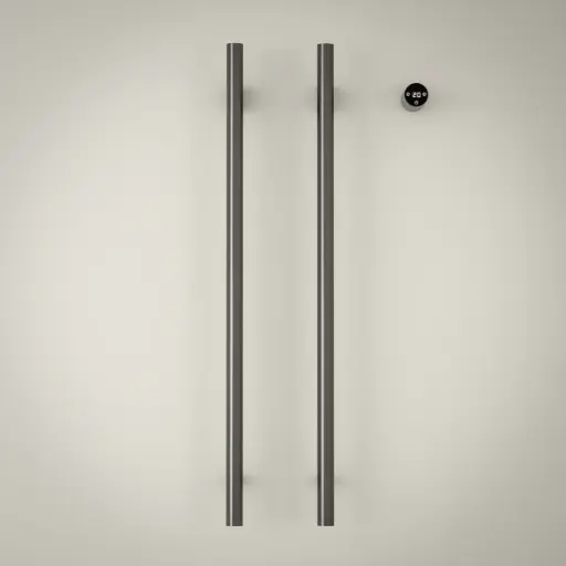 Sèche serviette 90x44x10, 45W, Gun métal brossé, Ondia