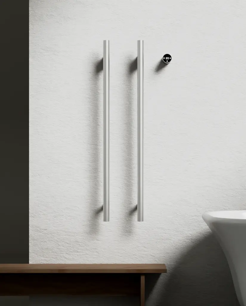 Sèche serviette 90x44x10, 45W, Inox brossé, Ondia 