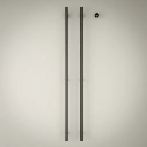 Sèche serviette 90W, Gun métal brossé, Ondia  