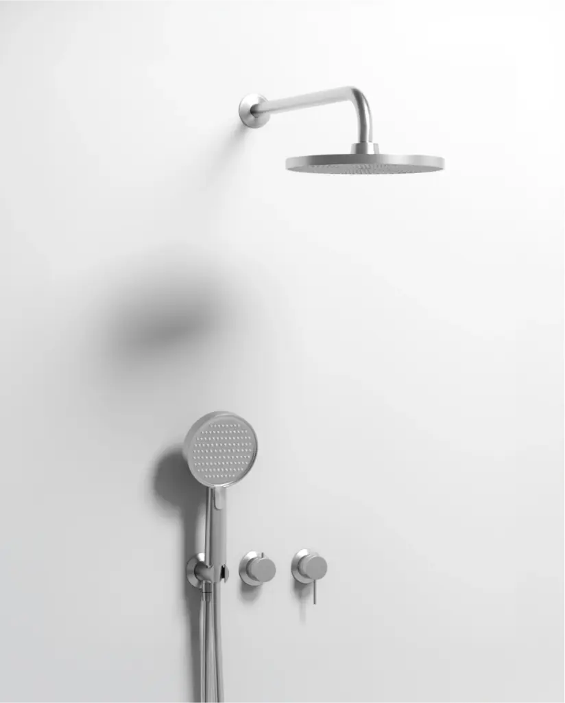 Composition mitigeur de douche encastrée, Silver white, Madeleine   