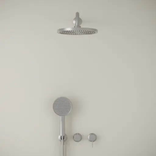 Composition mitigeur de douche encastrée, Silver white, Madeleine   