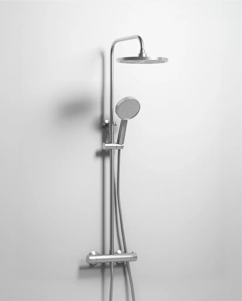 Colonne bain douche thermostatique, Silver white, Madeleine       