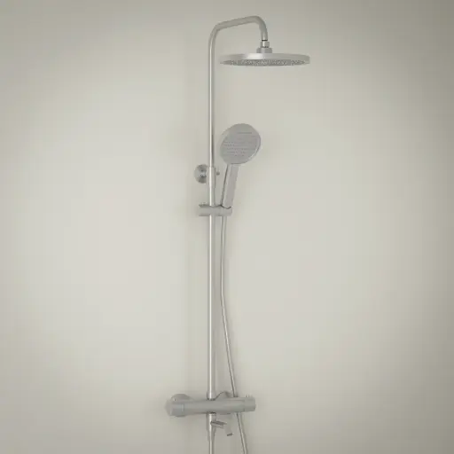 Colonne bain douche thermostatique, Silver white, Madeleine       
