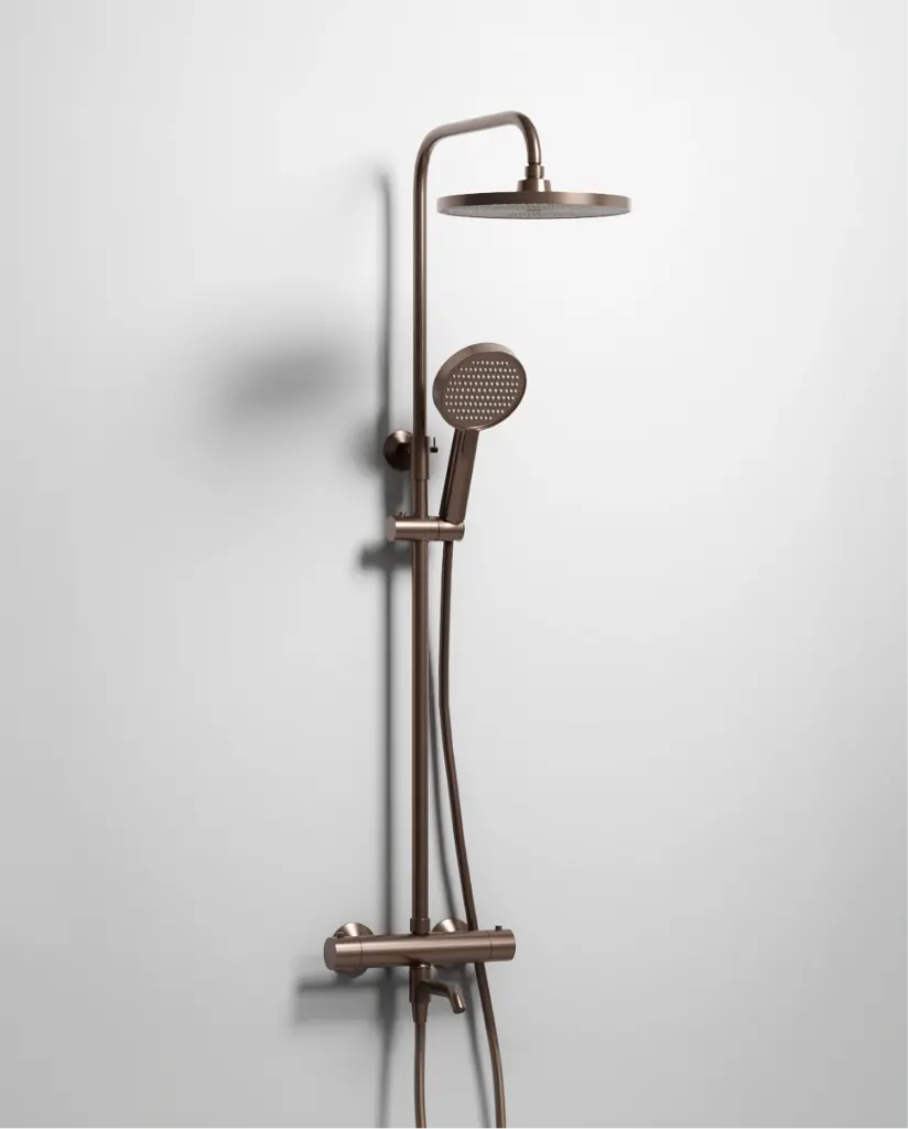 Colonne bain douche thermostatique, café, Madeleine        