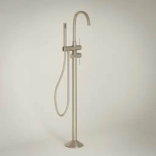 Robinet mitigeur de baignoire sur pied, Champagne, Madeleine            